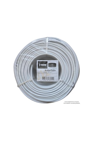 Sgs Elektrik Tesisat Kablosu - 3x1.5 Cca Ttr 24x0.18 - Beyaz - 3 Mt.