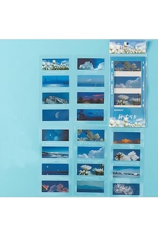 Nature Temalı 5 Farklı Dizayn Pet Index Index Sticker Post-it Sticky Note