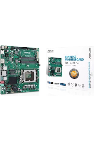 Asus Pro H610T D4-CSM Intel H610 3200 MHz DDR4 Soket 1700 Mini ITX Anakart