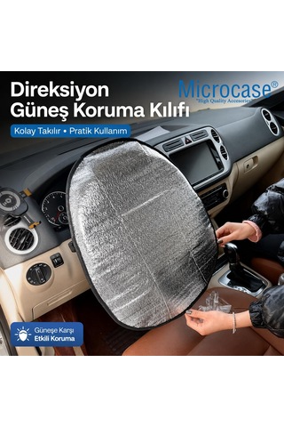 Araç Direksiyonu Güneş Ve Isı Uv Koruma Kılıfı Katlanabilir Reflektif Tasarım 1 Adet Al5674