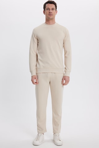 Tudors Erkek Slim Fit Dar Kesim Beli Bağcıklı 3 Cepli Geniş Paça Kemik Eşofman Altı-41911 Kemik
