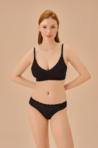 Suwen Invisible Soft Dantteli Sütyen Sw5986012 Siyah