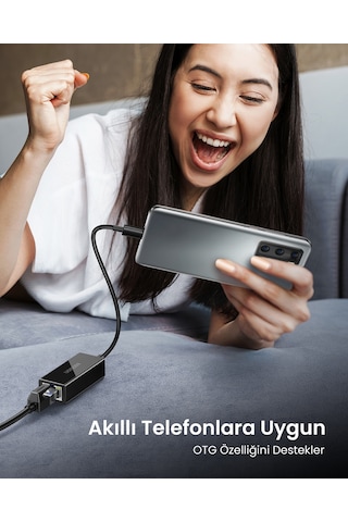 Ugreen Usb Type-c To Ethernet Rj45 1 Gbps Dönüştürücü Adaptör, 50307