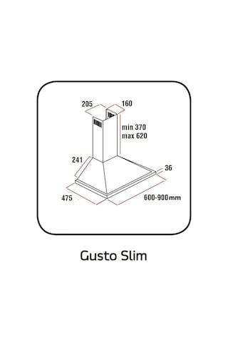 Alveus Gusto Duvar Tipi 60 CM Davlumbaz
