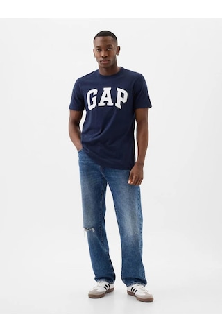 Gap 856659004 V-everyday Soft Basic Logo T Erkek Tişört Lacivert