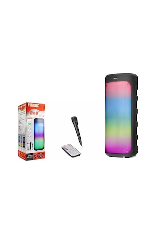 Kimiso Qs2211 Çift 8 Bluetooth Hoparlör 30w Mikrofonlu Karaoke Party Speaker