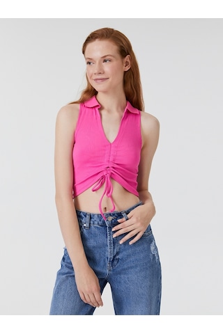 Slim Fit Kadın Atlet Pembe