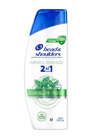 Head & Shoulders Mentol Ferahlığı 2'si 1 Arada Şampuan 300 Ml Tüm Saç Tipleri
