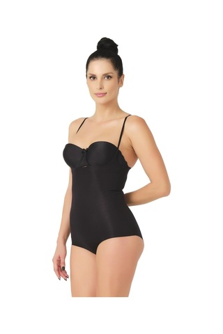 Alfa Expres Siyah Mı Emay 2723 Lazer Kesim Göğsü Açık Slip Korse