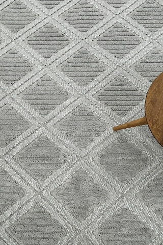 Lola İskandinav Dokuma Bukleli Gri Modern Kaymaz Salon Halısı Mutfak Halısı Koridor Halısı Yolluk Diğer