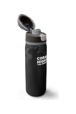 Coral High Siyah Kamuflaj Desenli Pipetli Ve Direkt İçim Çelik Termos 800 Ml 38516 Siyah - Gri