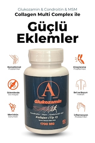 Ayos Life Glukozamin Kolajen Kondroitin Msm Hyaluronik Asit ve Tip-II Kolajen İçeren Takviye Edici Gıda 60 Tablet