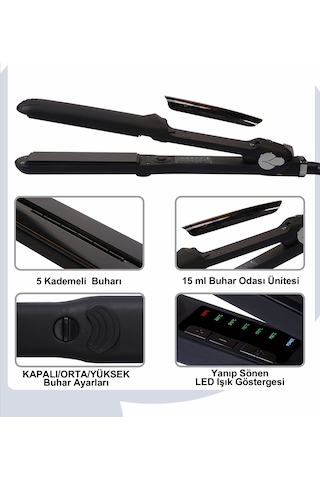Beauty Steam Style Hair Buharlı Saç Düzleştirici Ve Şekillendirici