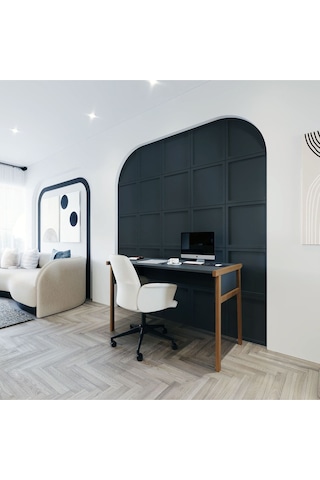 Zenith Çalışma Masası Kitaplık Takım 120cm Antrasit Ceviz