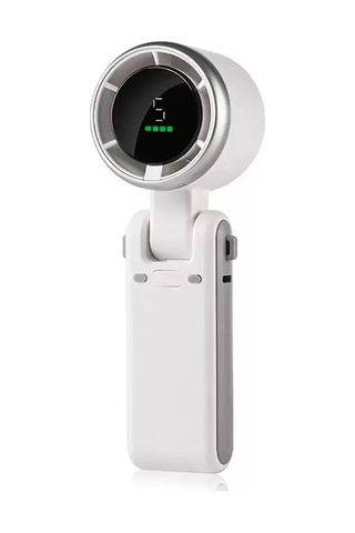 Zore Dd5021 Dijital Led Göstergeli Boyun Askılı Katlanabilir Portatif Mini Soğutucu El Fanı - Beyaz