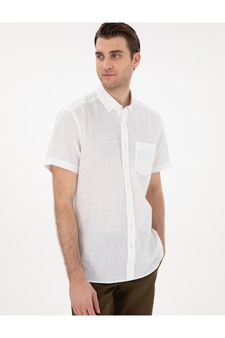 Pierre Cardin Erkek Beyaz Gömlek Kısa Kollu 50306950-vr013 Beyaz