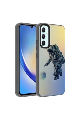 Ardemix Galaxy Uyumlu A24 Kılıf Desenli Dragon Sert Kapak - Kelimeler Kelimeler