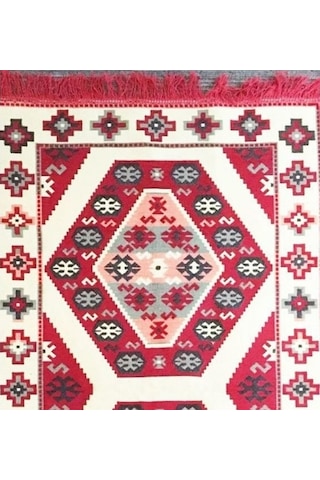 Şark Köşesi Antep Yörük Desenli Kilim Kırmızı 200 x 300 CM