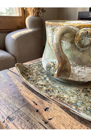 3 Li Terra El Yapımı Stoneware Fincan Açık Bej
