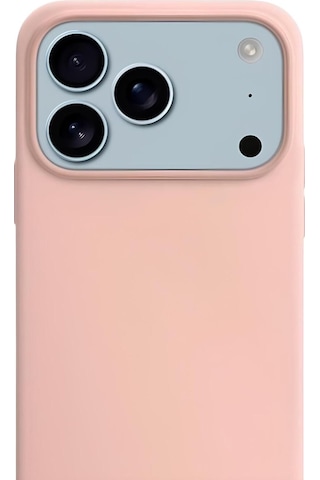 Apple Uyumlu iPhone 17 Pro Max Soft Touch Lansman Silikon Kılıf Pudra Pembe