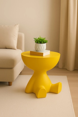 Tedy Yan Sehpa & Ayıcık Zigon Sehpa & Pinterest Sehpa Modeli - Sarı Sarı