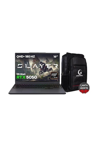 Game Garaj Slayer R9T-5050 C5 R9-7845HX 16 GB 1 TB RTX5050 16" Free Dos Dizüstü Oyuncu Bilgisayarı