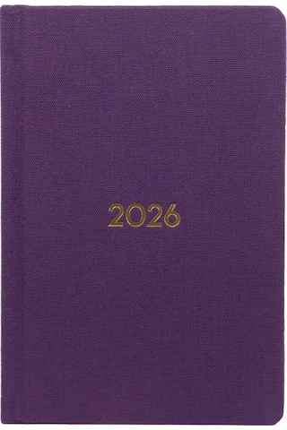 Ece Ajandası Yeniköy 2026 Mor - Haftalık Keten Sert Kapak Cep Boy 9x14 Mor