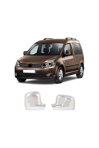 Volkswagen Caddy Uyumlu 2003-2014 Krom Ayna Kapağı 2 Parça Paslanmaz Çelik