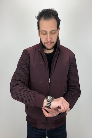 Marco Muratti Dmctekstil Erkek Mrc-637-001 Hakim Yaka Spor Kesim Normal Kalıp Kolları Çelik Örgü Kışlık Mont Bordo