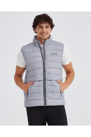 Skechers M Outerwear Padded Vest Erkek Gri Yelek S231241-035 Gri