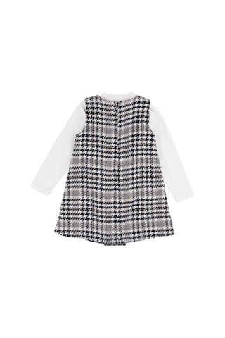 Bestkids Kız Çocuk Kazayağı Desenli Elbise Takım 2-6 Yaş 001