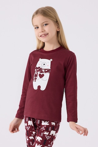 Arnetta Kız Çocuk Bordo Pijama Takımı Bordo