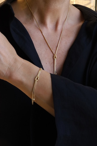 14 Ayar Altın İkili Sarkıtlı Düğüm Balıksırtı Set Zsm039