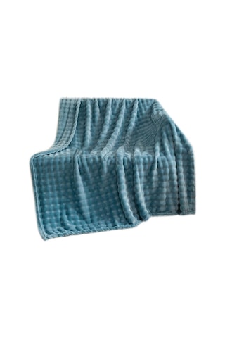 70x100cm Tek Katlı Flanel Battaniye Basit Kalınlaştırılmış Kanepe Örtüsü Yeni Yatak Örtüsü Mavi