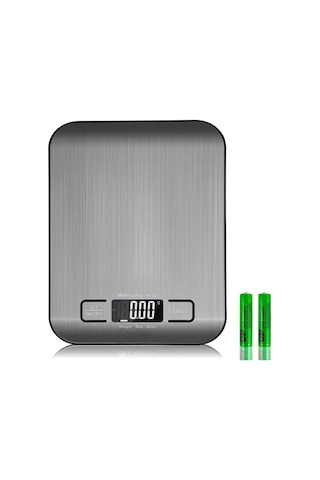 Dijital Mutfak Terazisi Paslanmaz Çelik Elektronik Lcd Ağırlık 5 Kg Ölçeklii Pişirme Ölçü Aleti