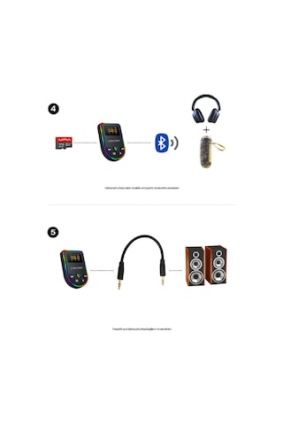 Bluetooth / Tf & Aux - Fm Transmitter Mp3 Player