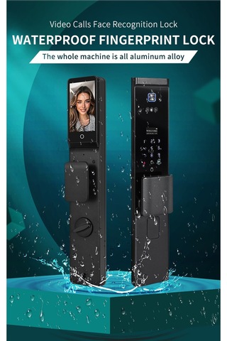 Akıllı Kapı Kilidi Yüz Tanıma, Parmak İzi, Şifre, Kart ve Uygulama
