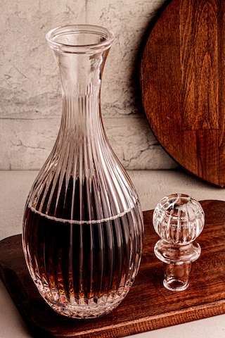 Snippy Nivora - El Yapımı Üfleme Cam Lüx Sürahi Karaf 1 Lt