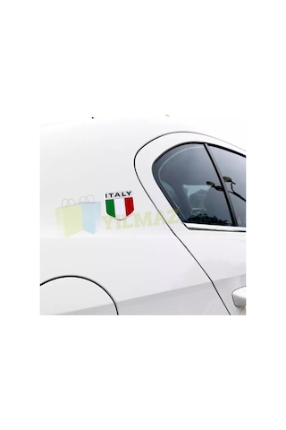 Alfa Romeo Fiat İtalya Bayrak Logo Çamurluk Bagaj Yapıştırma Alüminyum Sticker