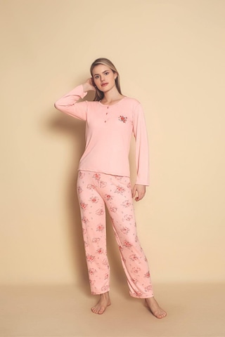 Yüksek Kalite Bambu İnterlok Kadın Pijama Takımı P5046 SOMON
