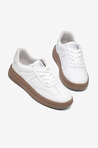 Tonny Black Rahat Kalıp Kauçuk Taban Bağcıklı Sneaker Kadın Beyaz Beyaz Sneaker Tbtyldz005
