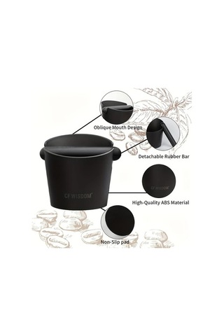 Fastbuy Dayanıklı Espresso Knock Box - Kompakt Kahve Atık Kutusu, Beyaz, Kaymaz Taban Beyaz