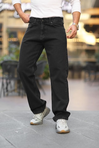 Little Cup Jeans Co Erkek Siyah Baggy Fit Rahat Kalıp Jean Pantolon