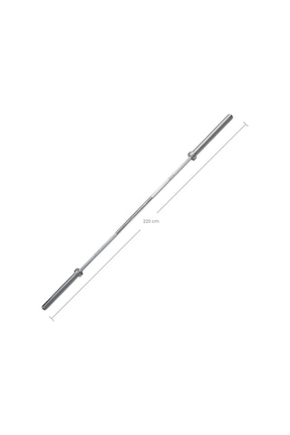 Rebuwo Ağırlık Halter Barı 220 Cm 8 Rulmanlı İçi Dolu Düz Krom Halter Antrenman Barı