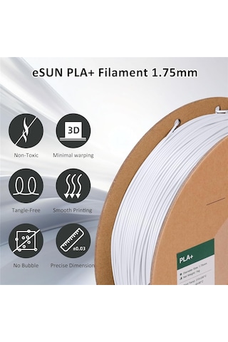 Esun Beyaz Pla+ Filament 1.75mm 1 Kg Plus - Urhanshop Yetkili Satış