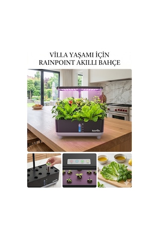 Hydroponic Bitki Büyütme Sistemi Gri