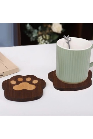 Kedi Pawcoaster Emici Hayvan Kedi Pawcup Matları Kahverengi