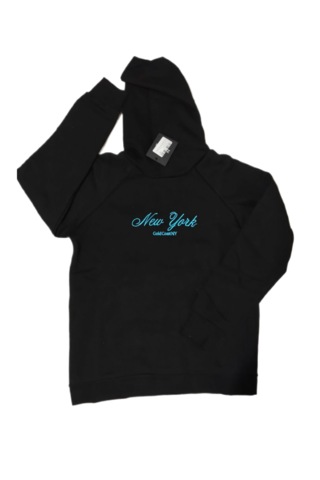 Kadın Kapşonlu Nakışlı Siyah Sweatshirt Siyah