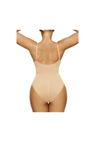 Mood Agenda Kadın İnce Askılı Çıtçıtlı Slip Body Korse Ten Ten Rengi