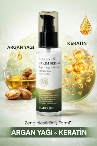 Markazen Argan Keratin Saç Bakım Serumu 100 ML